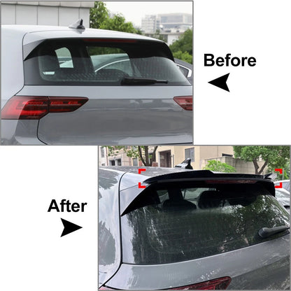 US Rear Roof Spoiler Wing ABS Black For VW Golf 8 MK8 R GTD 2020-2022