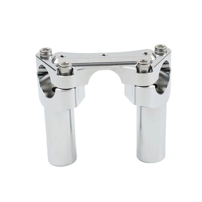 3.5" Straight Handlebar Riser & Top Clamp Chrome For Harley Dyna Tour Road Glide