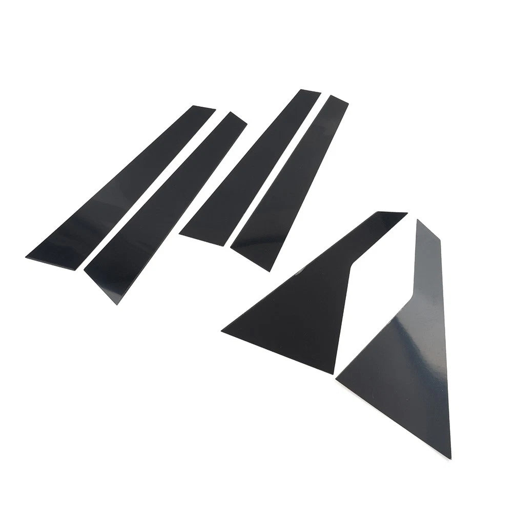 Door Window Pillar Post Cover Trim Kit For Hyundai Genesis G80 2015-2022 Black