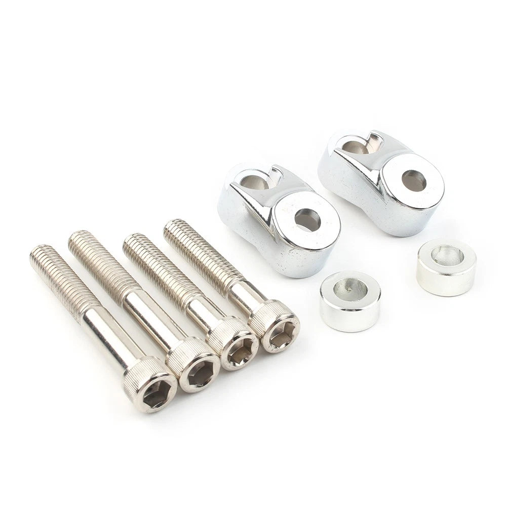 Front Turn Signal Mount Bracket Relocation Kit Fit Harley Dyna 39mm 49mm Chrome