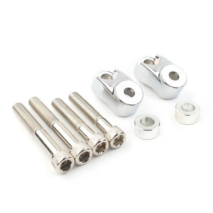 Front Turn Signal Mount Bracket Relocation Kit Fit Harley Dyna 39mm 49mm Chrome