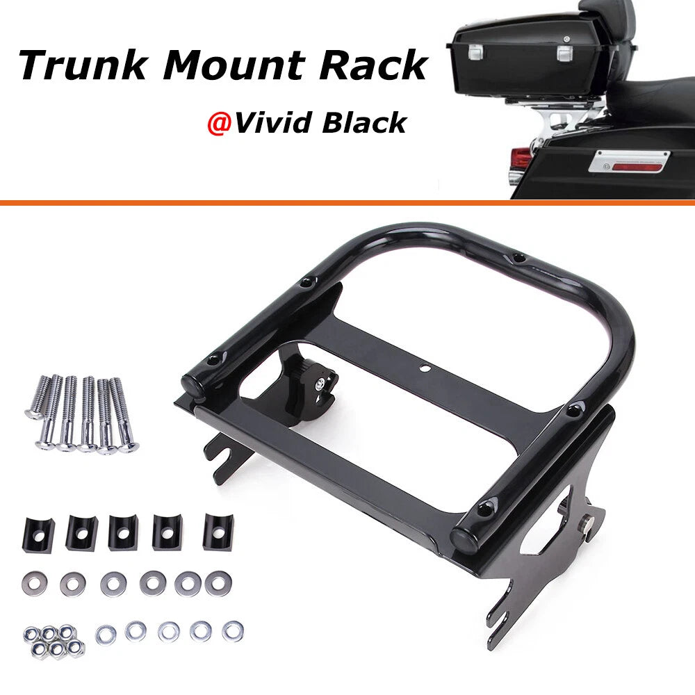 Detachable Two-up Tour Pack Pack Mount Rack Kits For Harley FLHR FLTR 1997-2008
