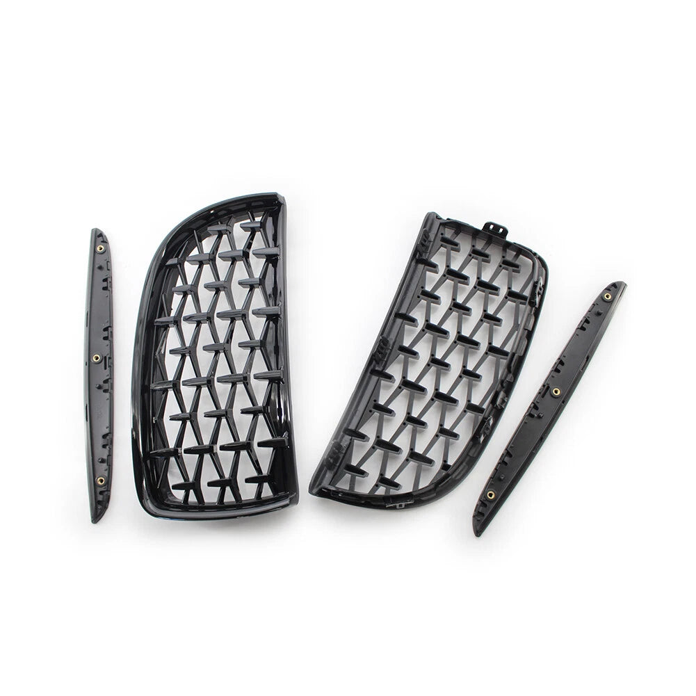 Diamond Black Front Kidney Grill Grille For BMW 3 Series E90 2005-2008 E91