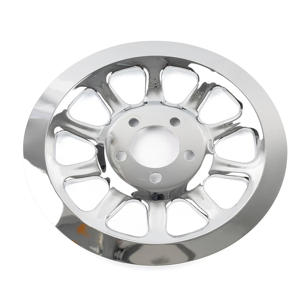 Outer Rear Pulley Cover Insert For Harley Softail Fat Boy FLST FXST Chrome Motor