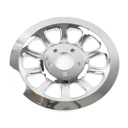 Outer Rear Pulley Cover Insert For Harley Softail Fat Boy FLST FXST Chrome Motor