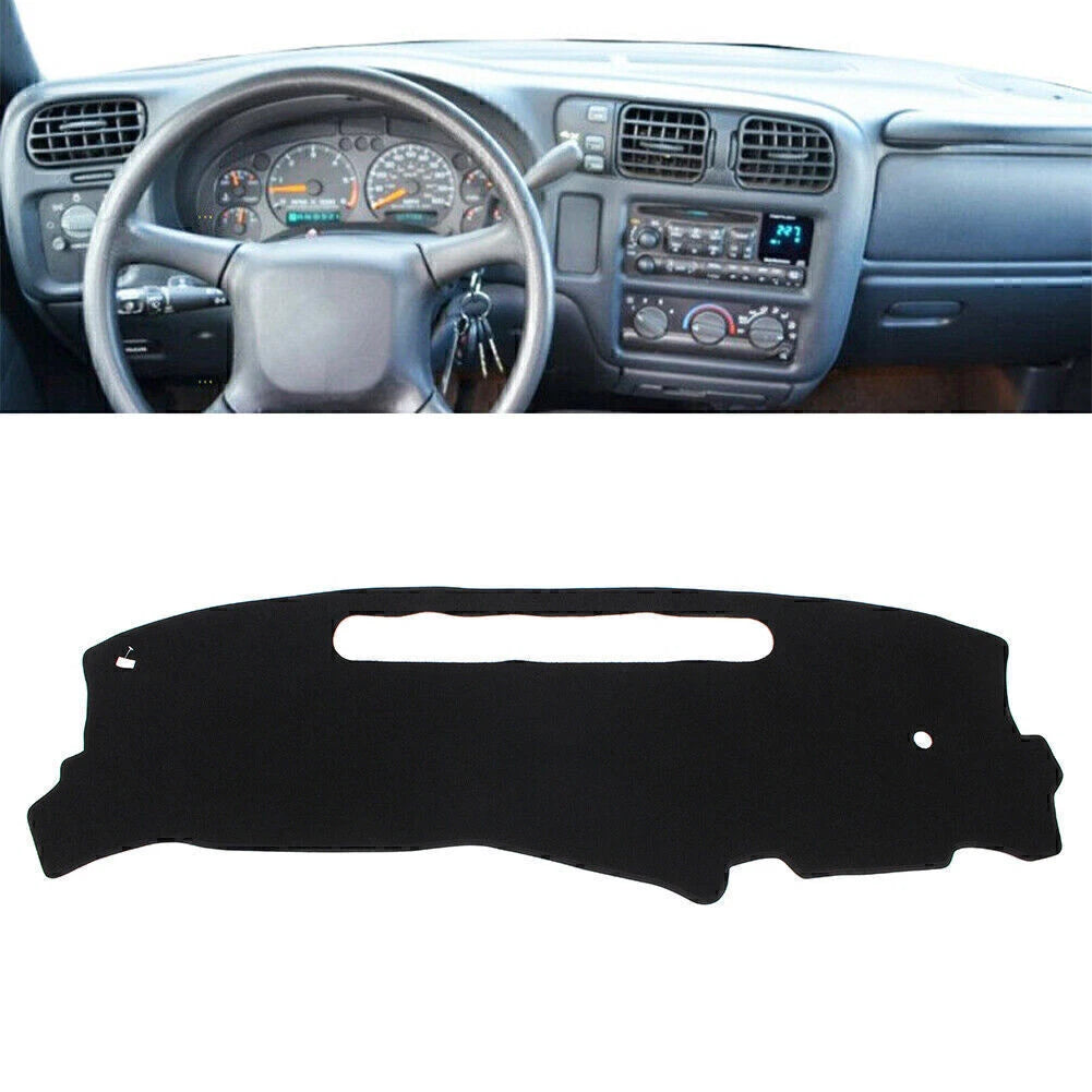 Car Dashmat Dash Cover Dashboard Mat Fit For Chevy S10 1998-2004 Polyester Black