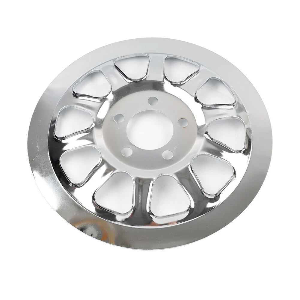 Outer Rear Pulley Cover Insert For Harley Softail Fat Boy FLST FXST Chrome Motor