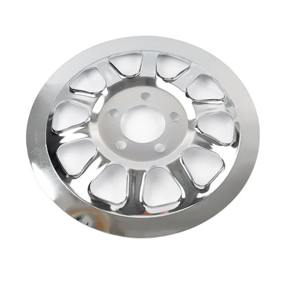 Outer Rear Pulley Cover Insert For Harley Softail Fat Boy FLST FXST Chrome Motor