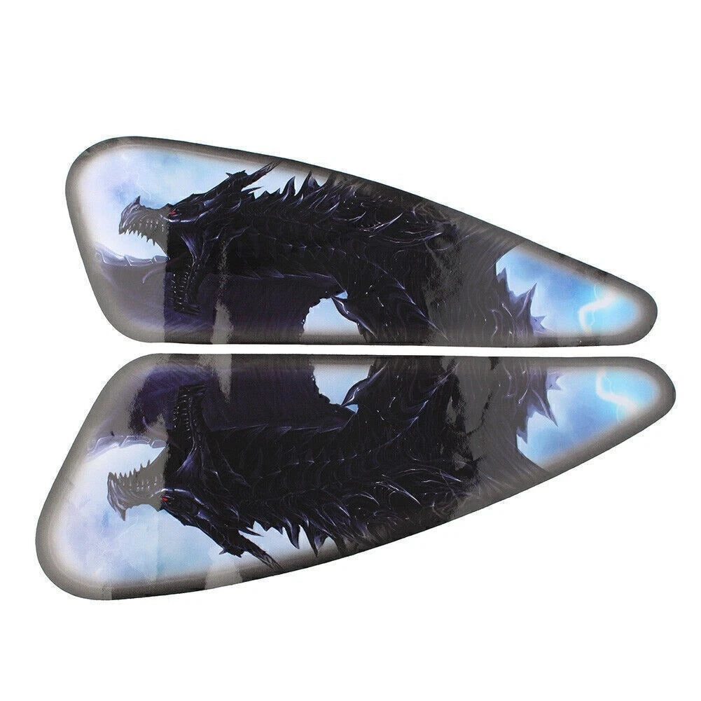 2x Motorcycle 3D Stereo Fuel Gas Tank Stickers Waterproof Pad Decals for Harley