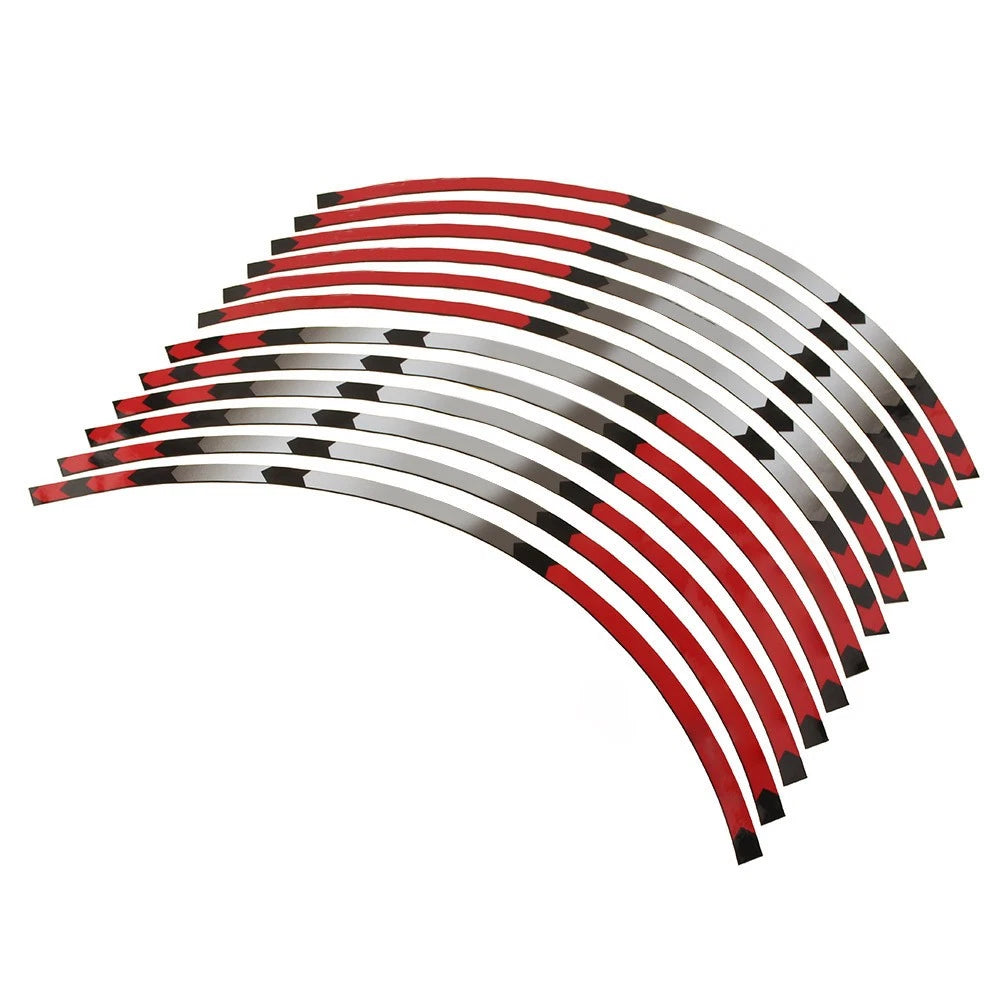 17'' Stripes Wheel Decals Tape Stickers For SUZUKI DRZ DR-Z 400SM 05-19 Red