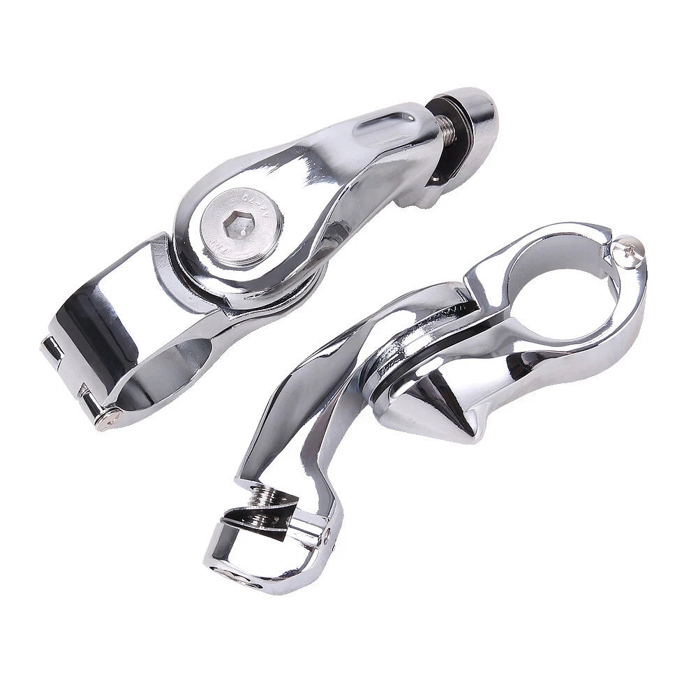 1-1/4" 1.25" Motorcycle Highway Crash Bar Foot Pegs Mount Kit For Harley Touring