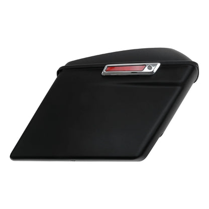 Matte Black 5'' Stretched Saddlebags w/ Bracket For Harley Softail Fatboy 84-17