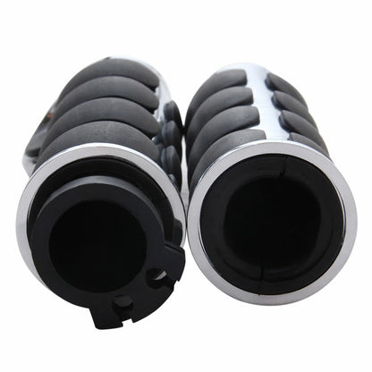 1" Motorcycle Chrome Handle Bar Hand Grips For Harley Touring Street Glide FLHX