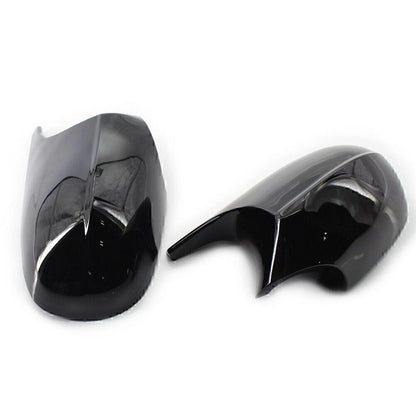 1 Pair Gloss Black Car Side Rear Mirror Cover Cap For BMW E90 3 Series 2009-2011
