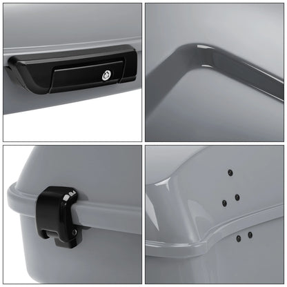 Chopped Trunk Luggage Fit For Harley CVO Electra Road Glide 14-Up Billiard Gray