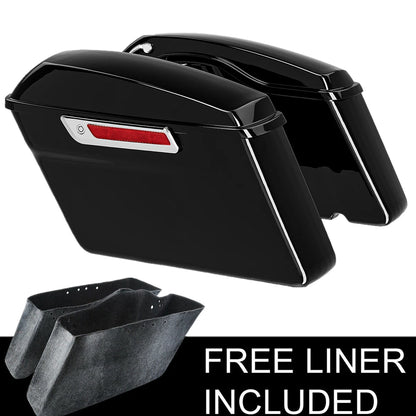 Vivid Hard Saddle Bags Trunk W/ Latch keys For Harley Electra Road Glide 2014-24