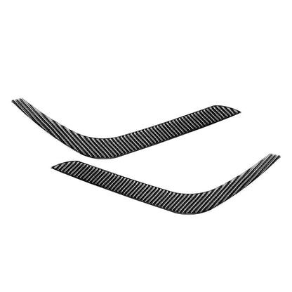 Headlight Eyelids Eyebrow Cover Trim Fit TOYOTA Tundra 14-21 Carbon Fiber Black