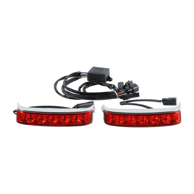 Saddlebags LED Insert Light & Brake Turn Lights For Harley Road Glide King 14-24