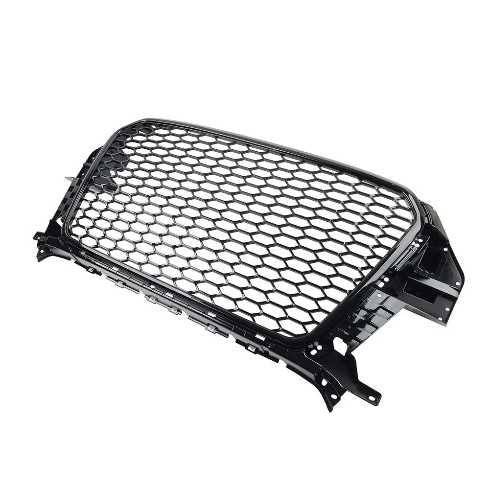 Front Bumper Honeycomb Grille Glossy Black For Audi Q3 SQ3 2013-2015