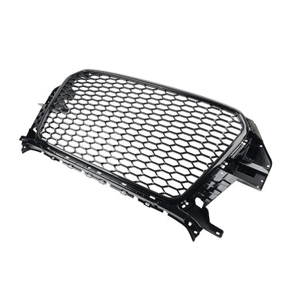 Front Bumper Honeycomb Grille Glossy Black For Audi Q3 SQ3 2013-2015