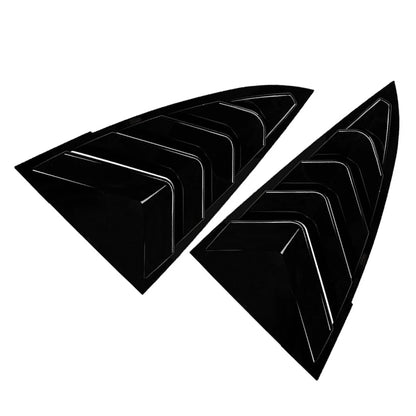 2xGlossy Black Rear Window Side Vent Shutter Louver Cover Trim For Tesla Model 3