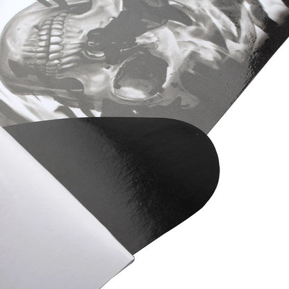 Fuel Gas Tank Decals Skull Stickers For Harley XL883 1200 Motor Pair Black USA
