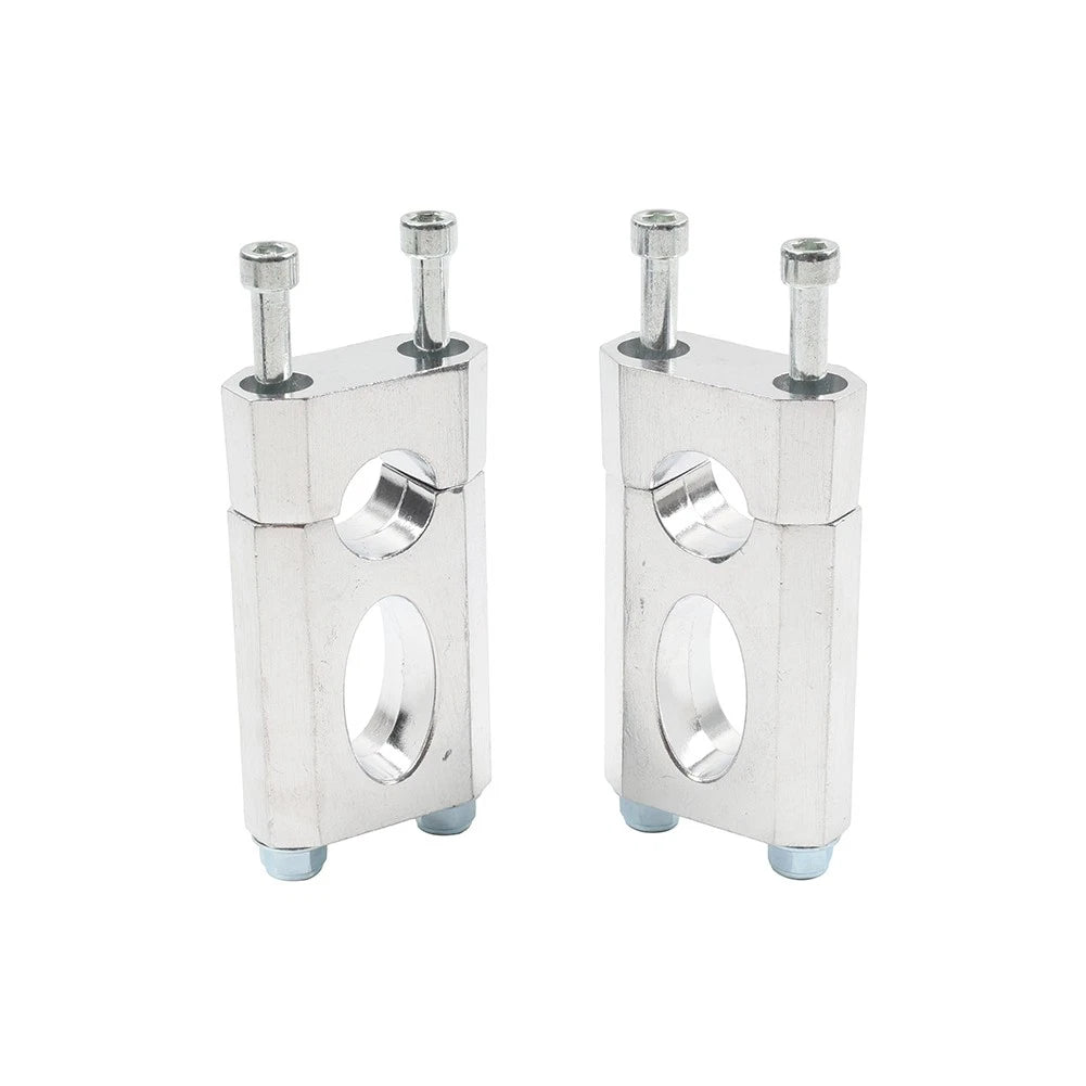 22mm 7/8'' Motor HandleBar Mount Clamp Risers For 50-125cc Dirt Pit Bike Silver