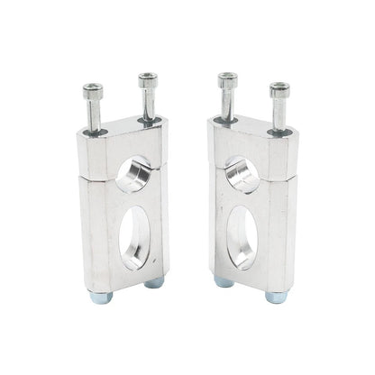 22mm 7/8'' Motor HandleBar Mount Clamp Risers For 50-125cc Dirt Pit Bike Silver