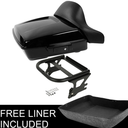 Chopped Trunk Pad Mount Fit For Harley Street Road Glide 97-08 US