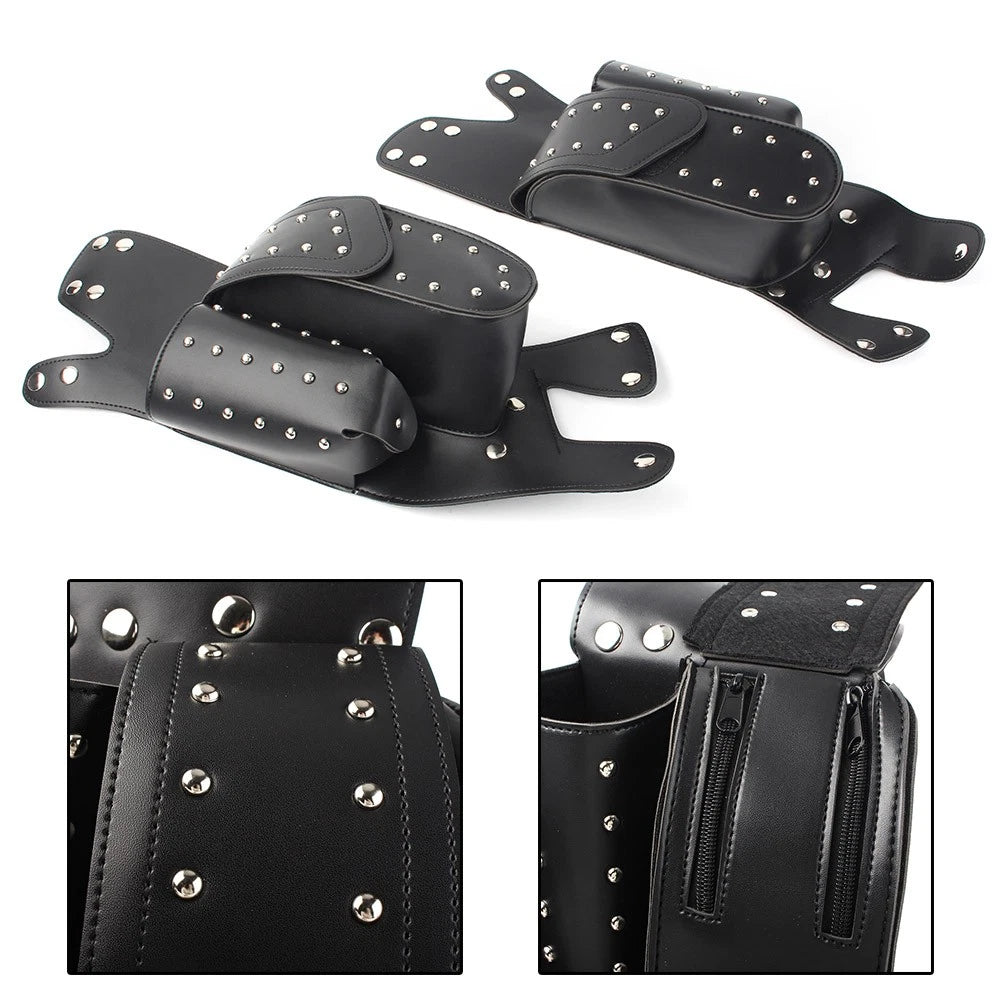 Engine Bar Saddlebag Guard Bag Water Bottle Holder For Harley Touring FLHT FLHR