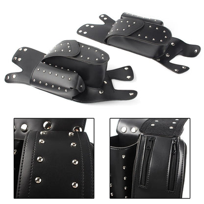 Engine Bar Saddlebag Guard Bag Water Bottle Holder For Harley Touring FLHT FLHR