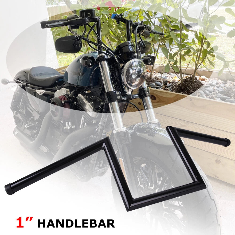 1" Motorcycle 8" Rise Ape Hanger Handlebars For Harley Sportster XL883 1200 Dyna