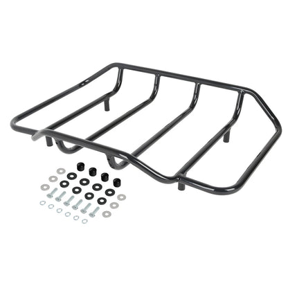 Black King Trunk Mount Rack Pad Tail Light Fit For Harley Touring 14+
