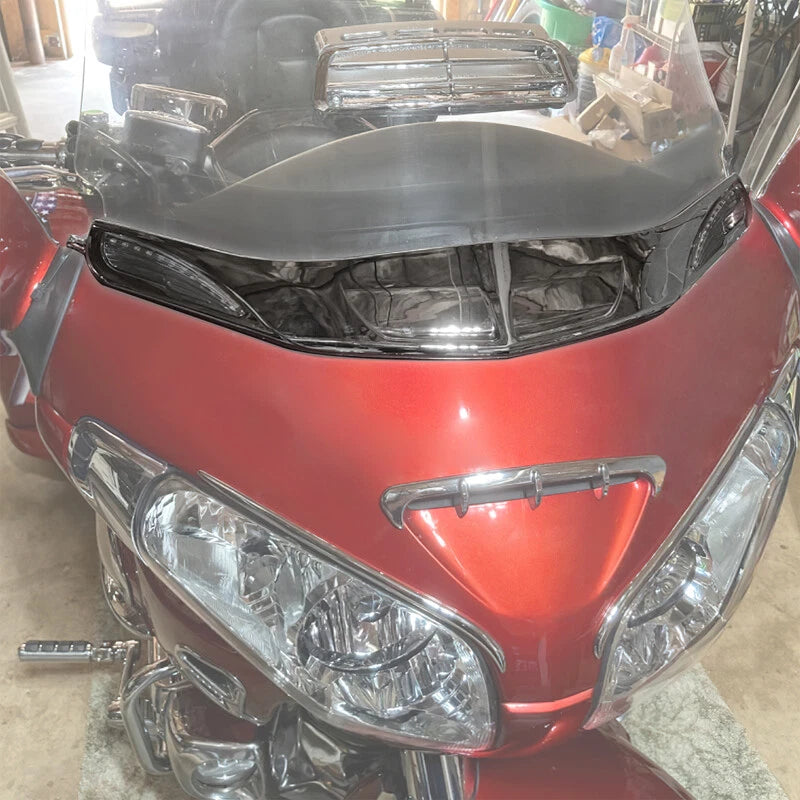 Chrome Windshield Trim & Light Fit For Honda Goldwing GL1800 01-17 F6B 13-17 US