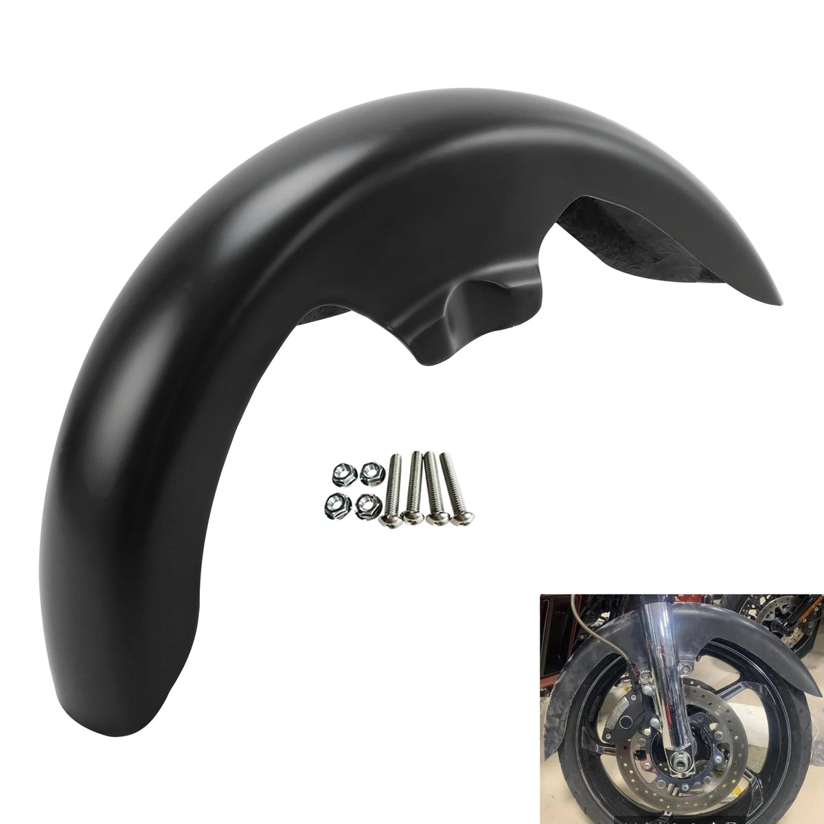 Unpainted Front Fender Fit For Harley Davidson Touring Glide 2009-Up Fiberglass
