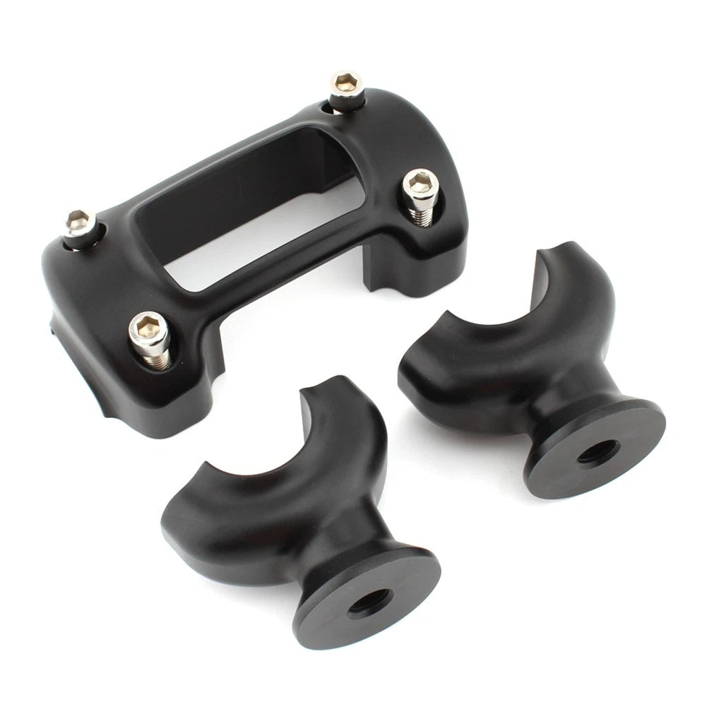 1 1/4" Handlebar 32mm Riser Top Clamp Kit For Harley Softail Street Bob Black
