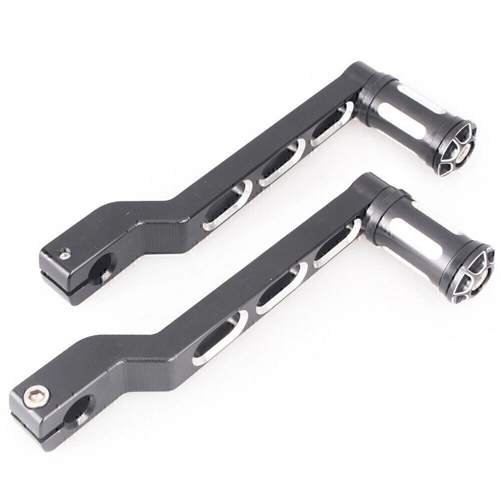 For Harley FLST FLHT Heel Toe Shifter Arms Set Black Gear Shift Levers w/ Pedal