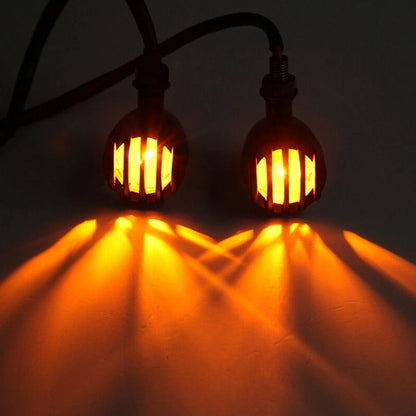 Motorcycle Grill Bullet Turn Signals Tail Light For Harley Honda Suzuki Kawasaki