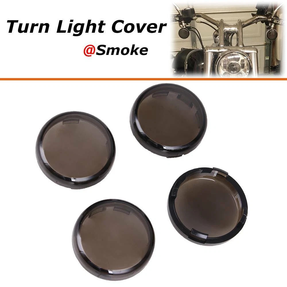 4PCS Plastic Smoke Turn Signal Light Lens Covers Fit for Harley Electra Glide US