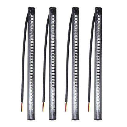 4X Motorcycle Flexible 48 LED Light Strip Integrated Tail Brake Stop Turn Signal