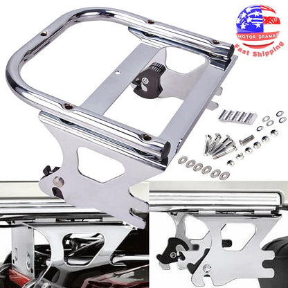 Detachable Two-up Tour Pack Mount Luggage Rack Bracket For Harley Touring 97-08
