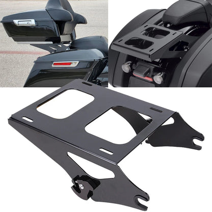 Detachable TwoUp Tour Pak Pack Mount Trunk Luggage Rack For Harley Touring 14-23