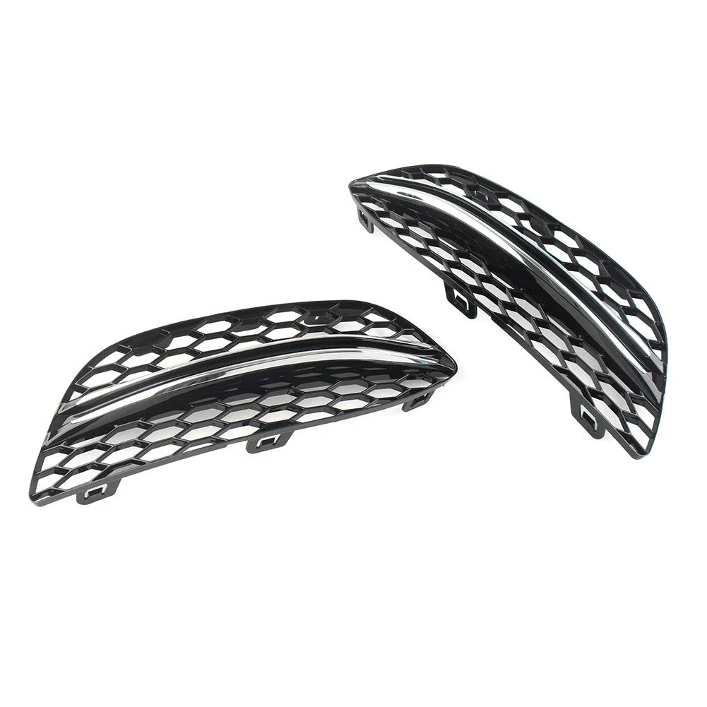 Fog Light Honeycomb Mesh Grilles Cover For Mercedes Benz C Class W205 C300 15-18