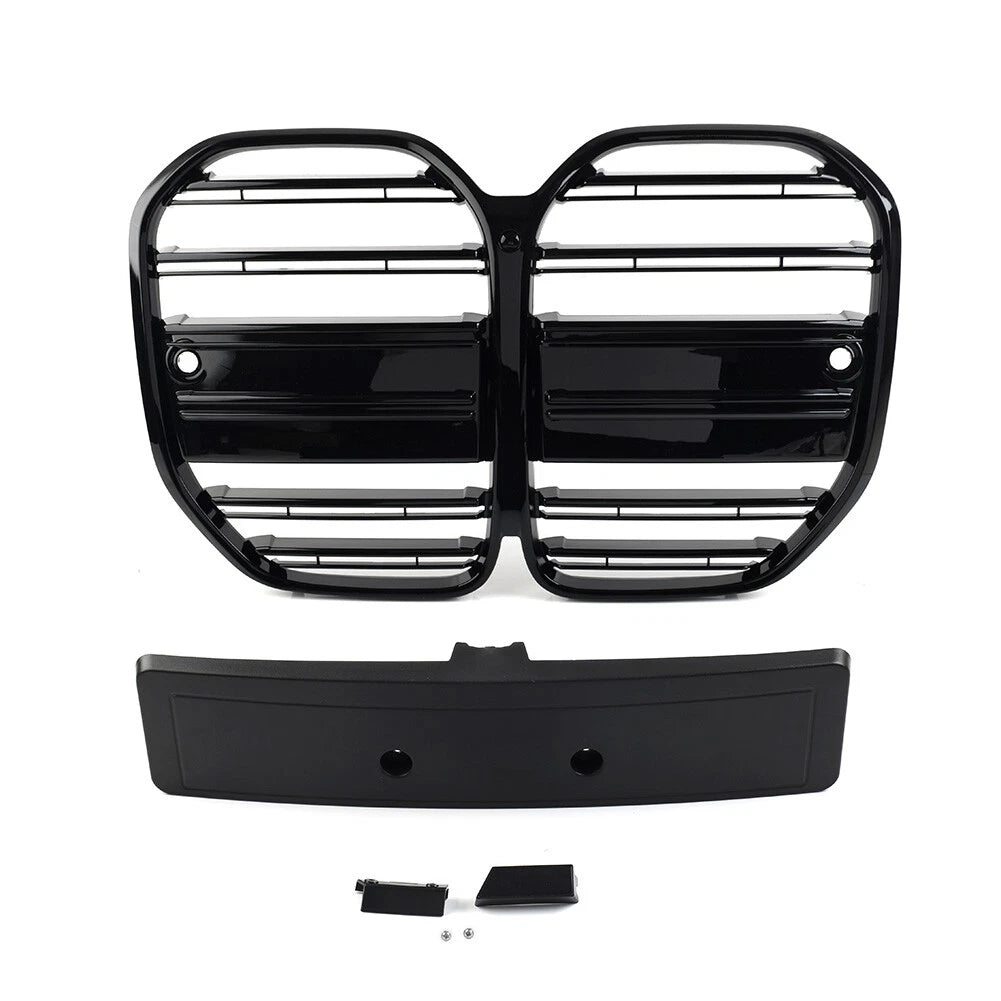 Double Line Front Bumper Center Kidney Grille For BMW 4 Series G22 G23 2dr 21-23