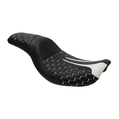 Rider Driver Passenger Seat Fit for Harley Dyna Low Rider Street Bob 06-17 Black