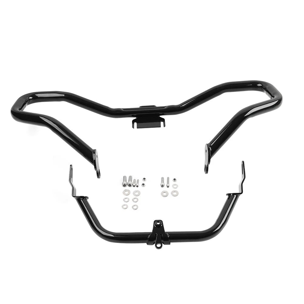 Glossy Black Steel Engine Guard Crash Bar For Harley Road Glide FLTRX 2015-2023