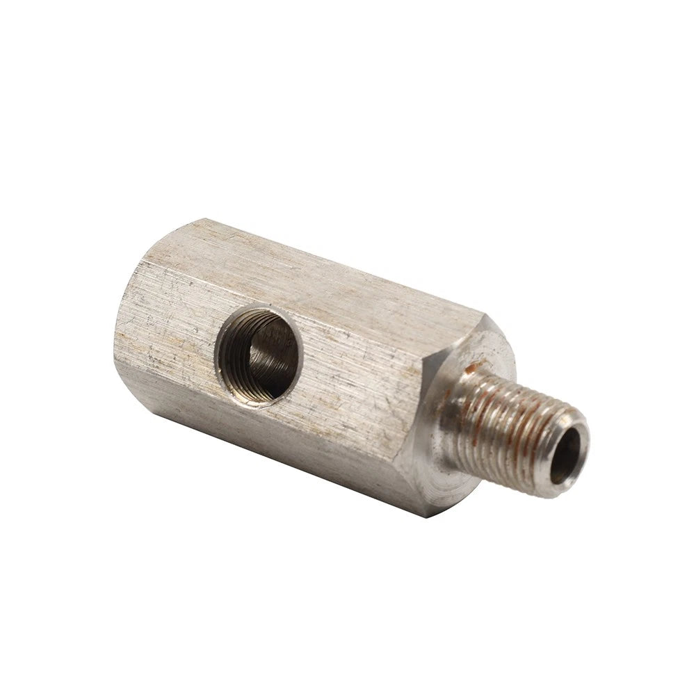1/8" NPT Oil Pressure Sensor Tee to NPT Adapter For Turbo Supply Feed Line Gauge