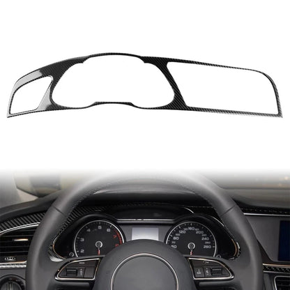 LHD Carbon Fiber Look Console Instrument Panel Cover Trim For Audi A4 B8 RS4 S4