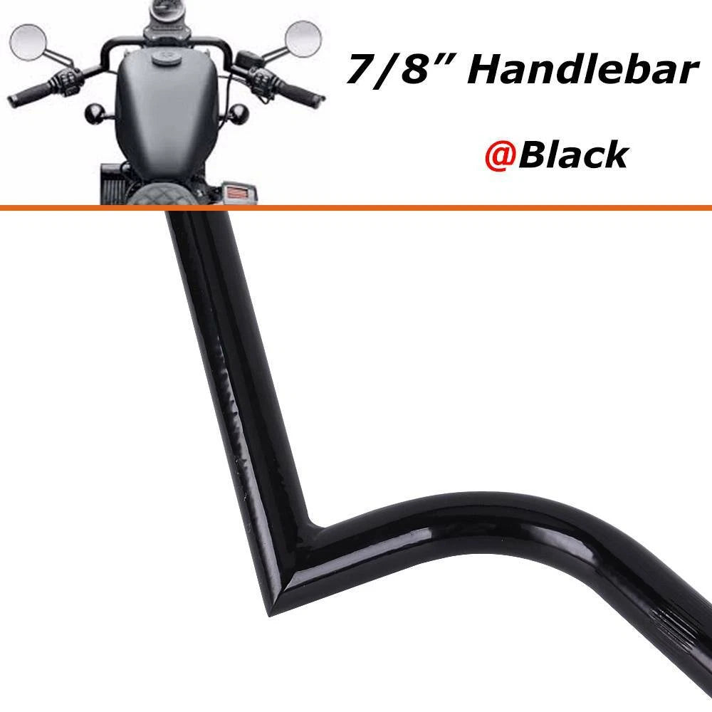 Universal 7/8" Motorcycle Drag Bar Handlebar Fit For Cruiser Chopper Cafe Racer