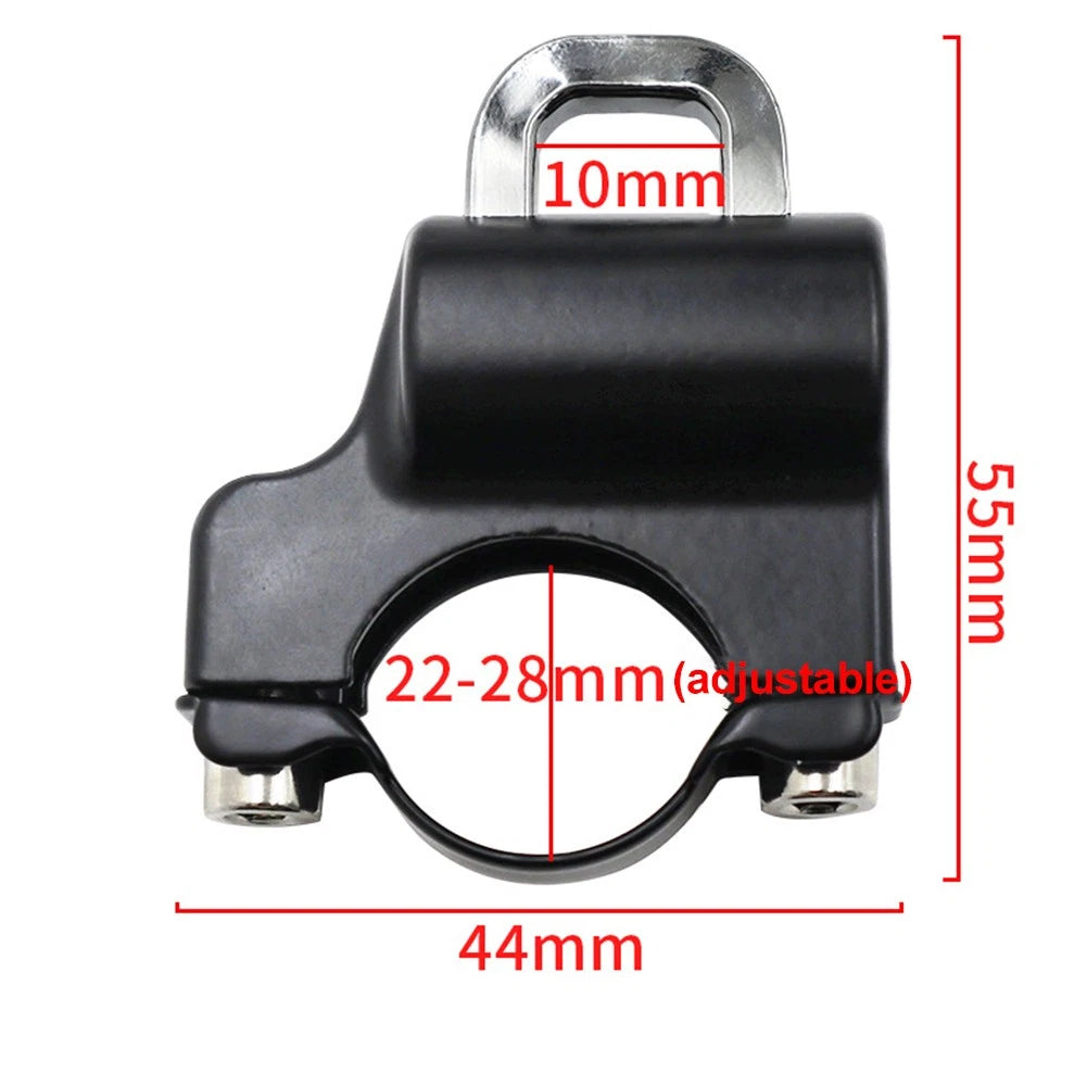 US Motor Helmet Lock Handlebar 7/8'' 22-28mm Tube Anti-theft Security Universal